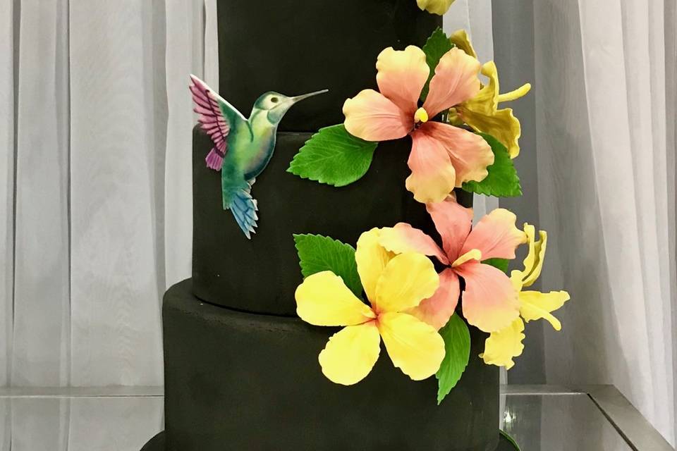 Tropical wedding cake