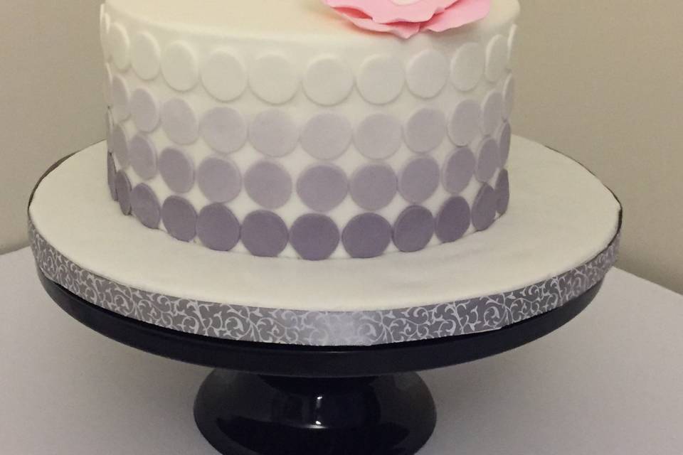 One tier Weddding Cake