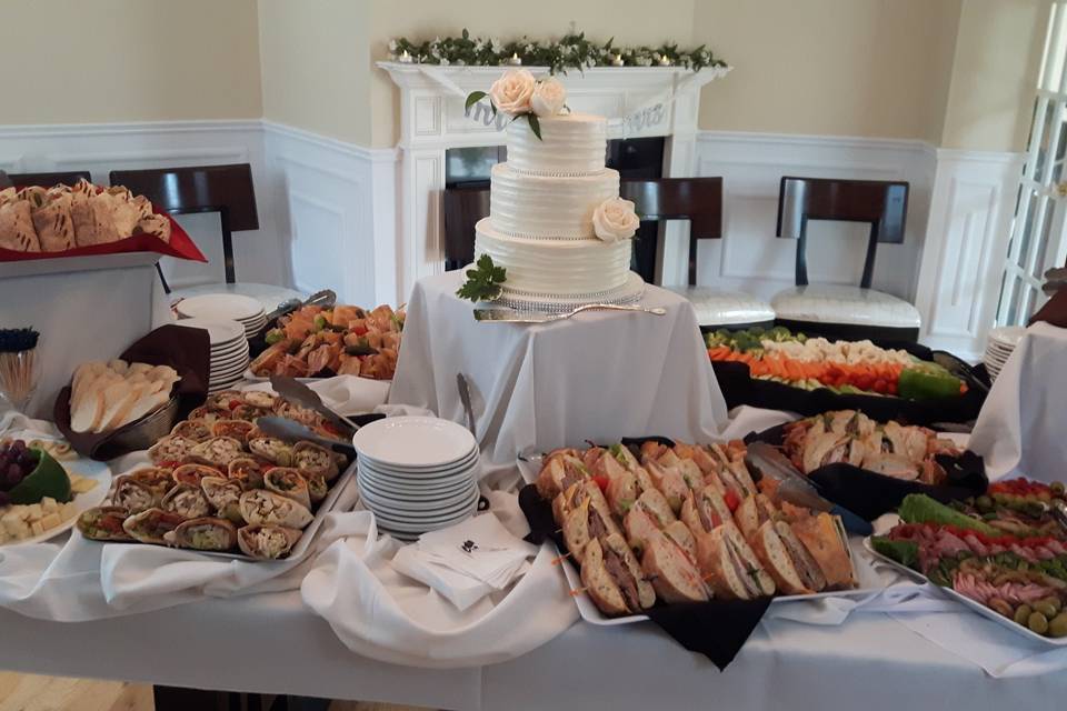 Cold buffet table