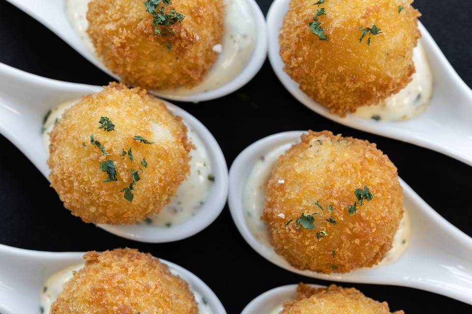 Handmade risotto balls