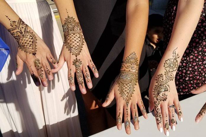 Bridal party henna