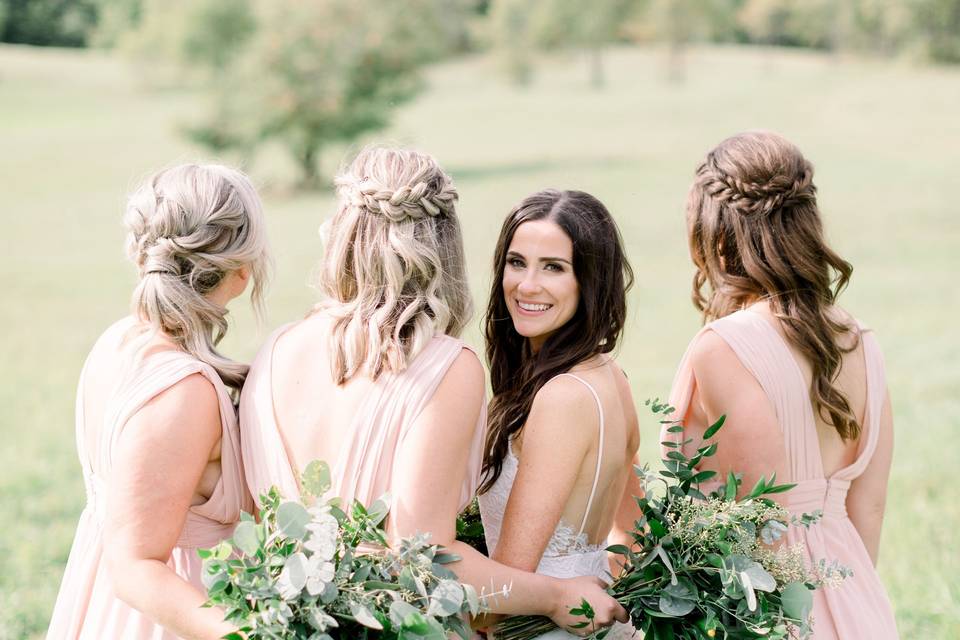 Bridesmaids hair