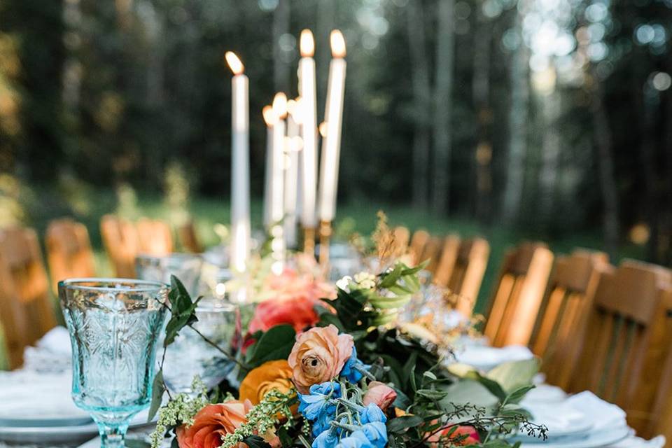 Outdoor woodland wedding