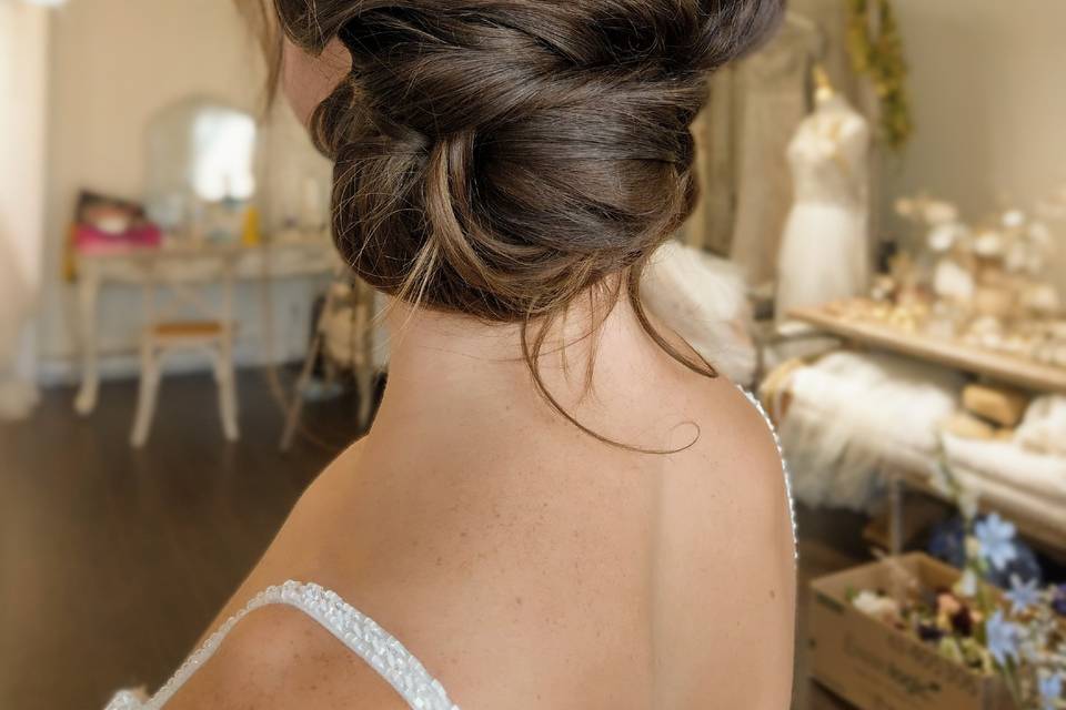 Elegant low updo