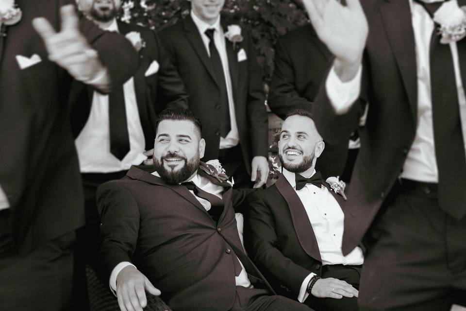 Black and white wedding