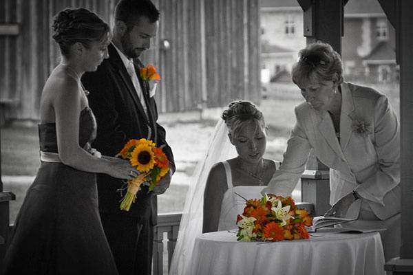 Uxbridge, Ontario wedding ceremony