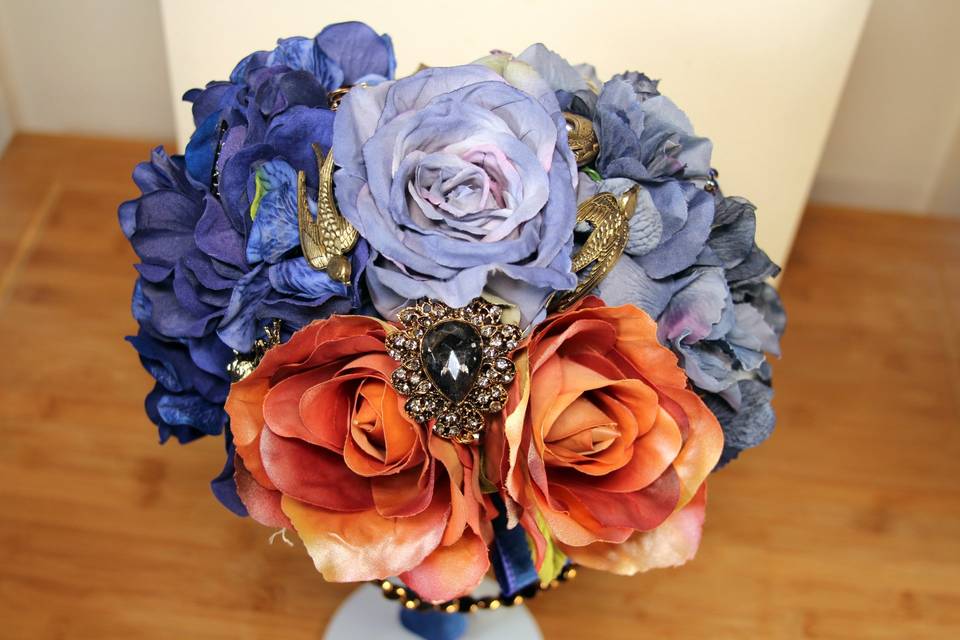 Blue Midnight Bridal Bouquet