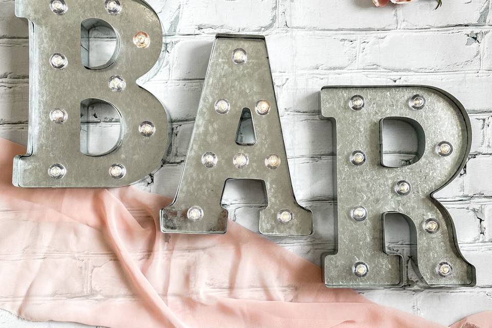 Variety of Marquee Letters