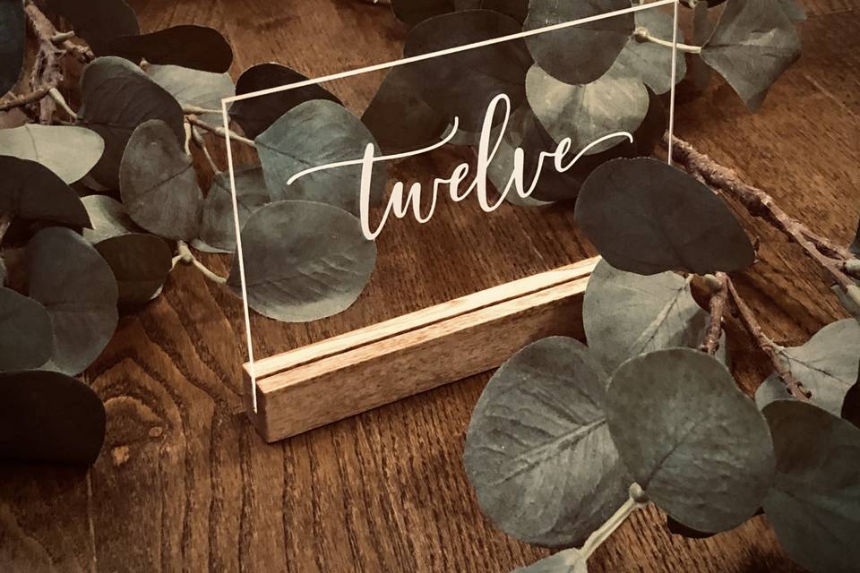 Acrylic Table Numbers