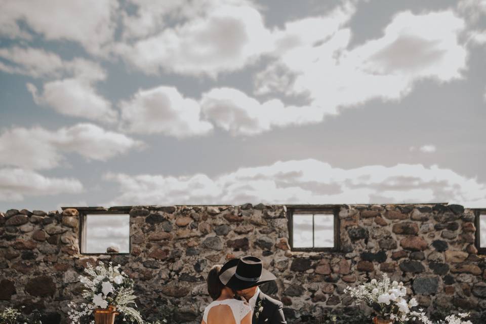 Outdoor wedding ceremony