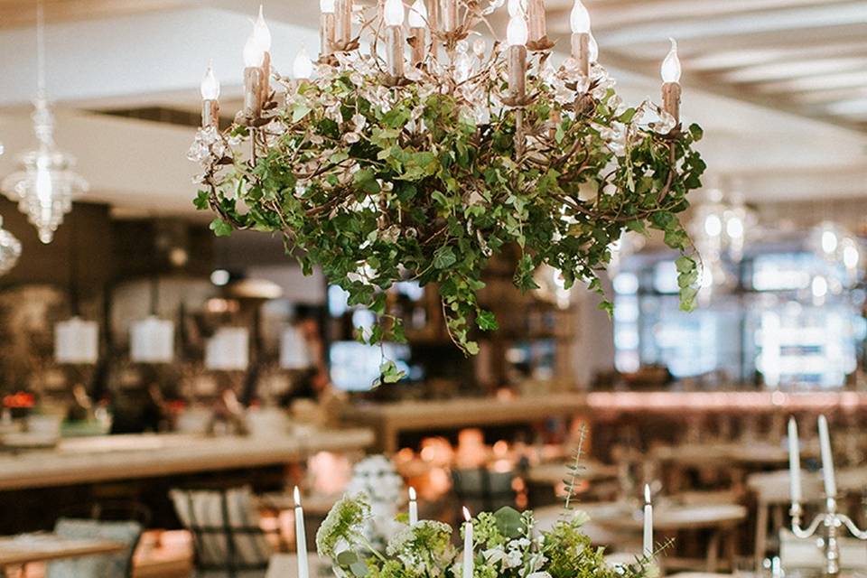 Decorated chandelier