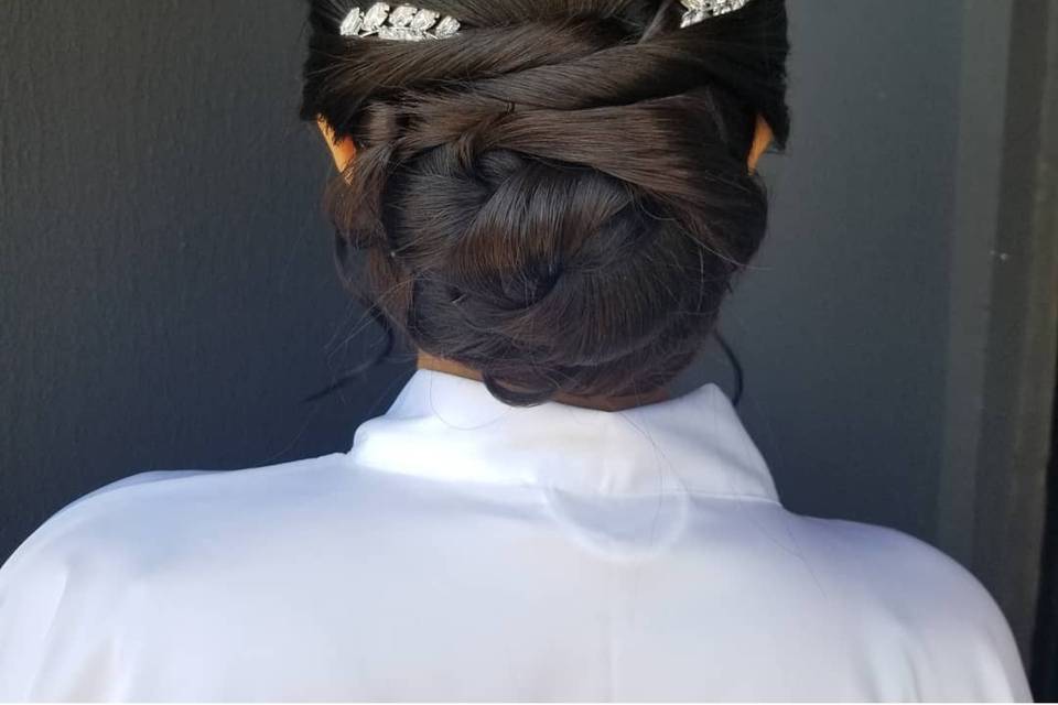 Sleek updo