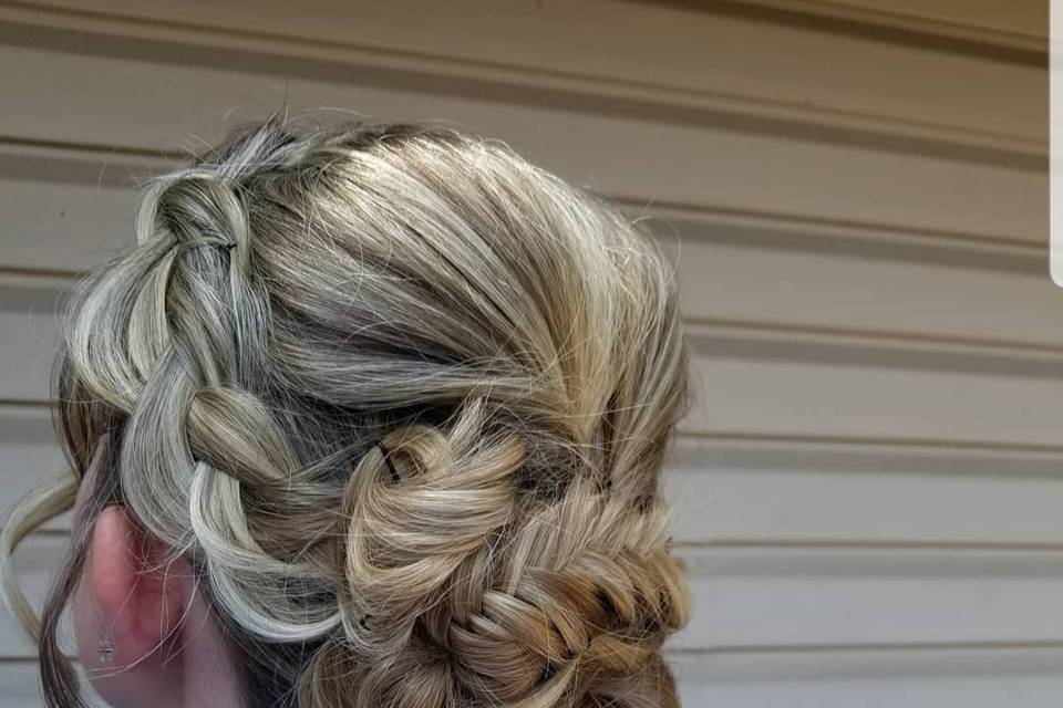 Fishtale braid updo