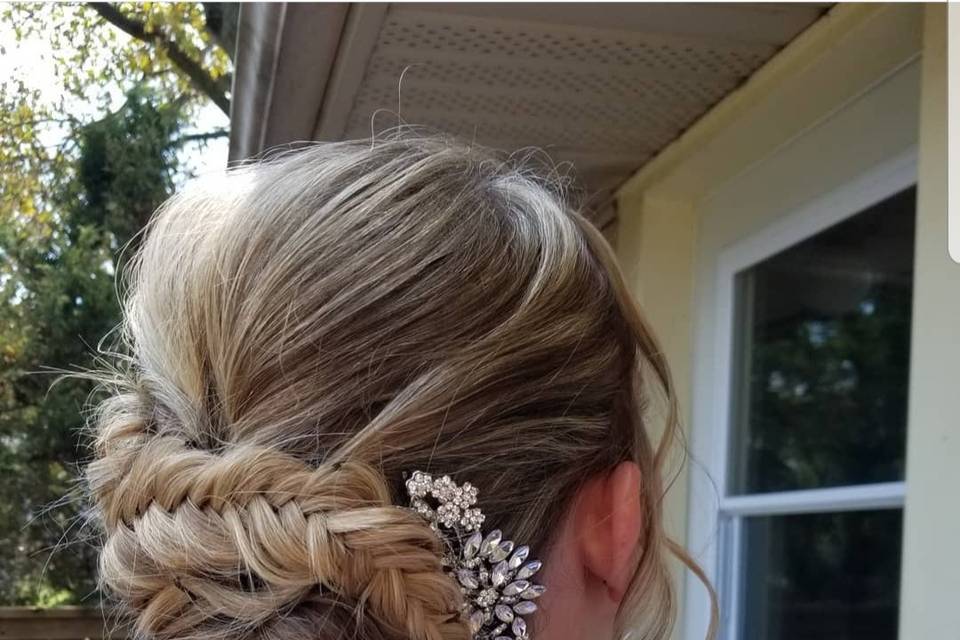 Fishtale braid updo