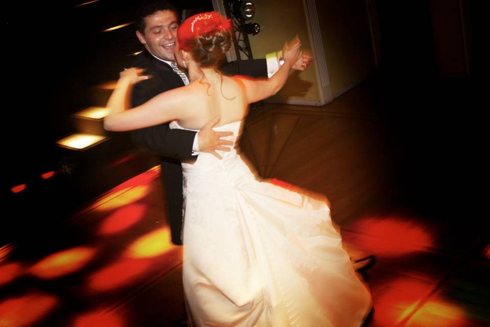 Bride and groom first dance