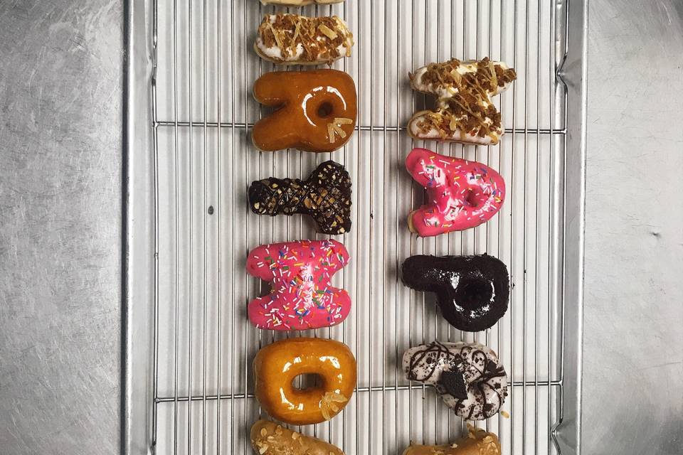 Letter donuts