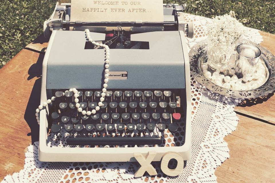 Vintage typewriter vignette