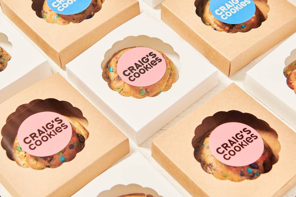 Single cookie scalloped boxes