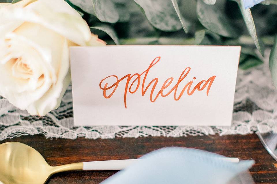 Placecard Calligraphy