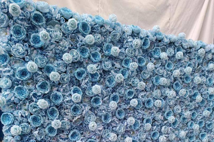 Blue flower wall