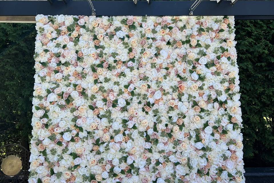 Champagne flower wall