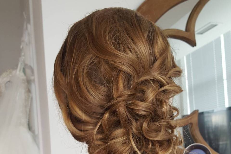Curly updo