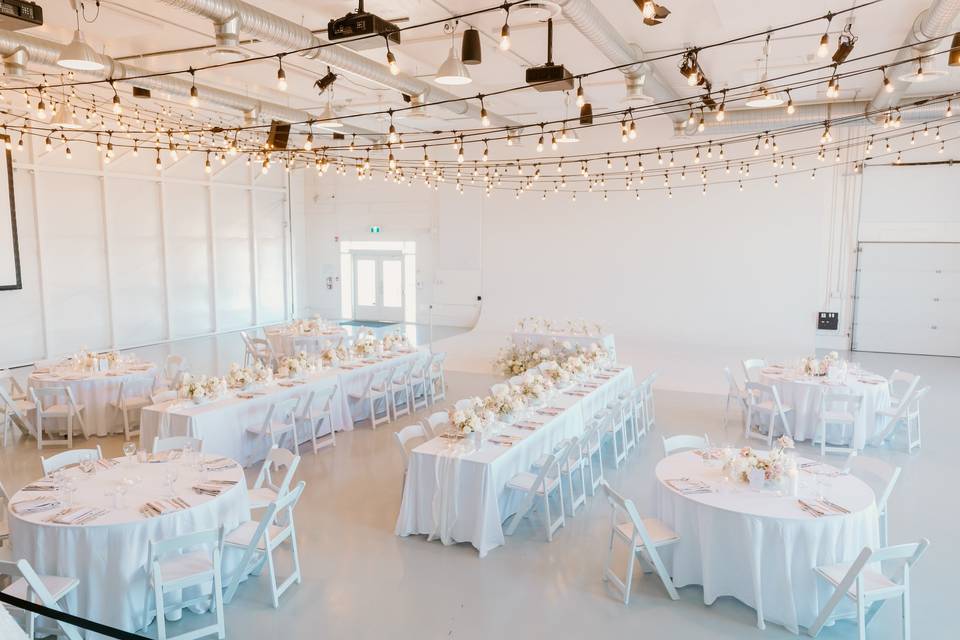 Modern minimalist wedding venue