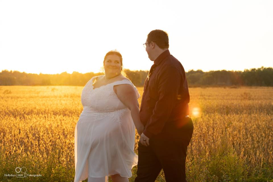 Farm Wedding Bride & Groom