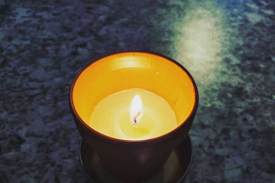 Terracotta candle