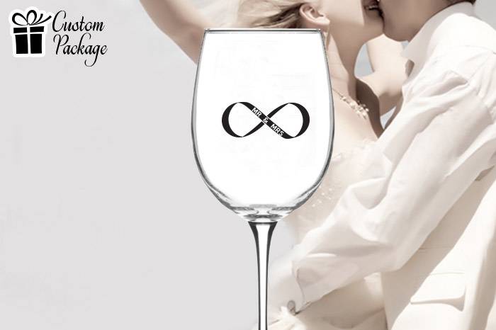 Infinity Symbol on Wine Glass