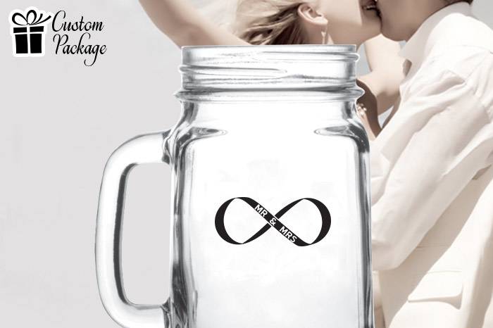 Infinity Symbol on Mason Jar