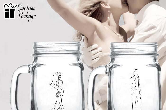 Silouette on Mason Jar