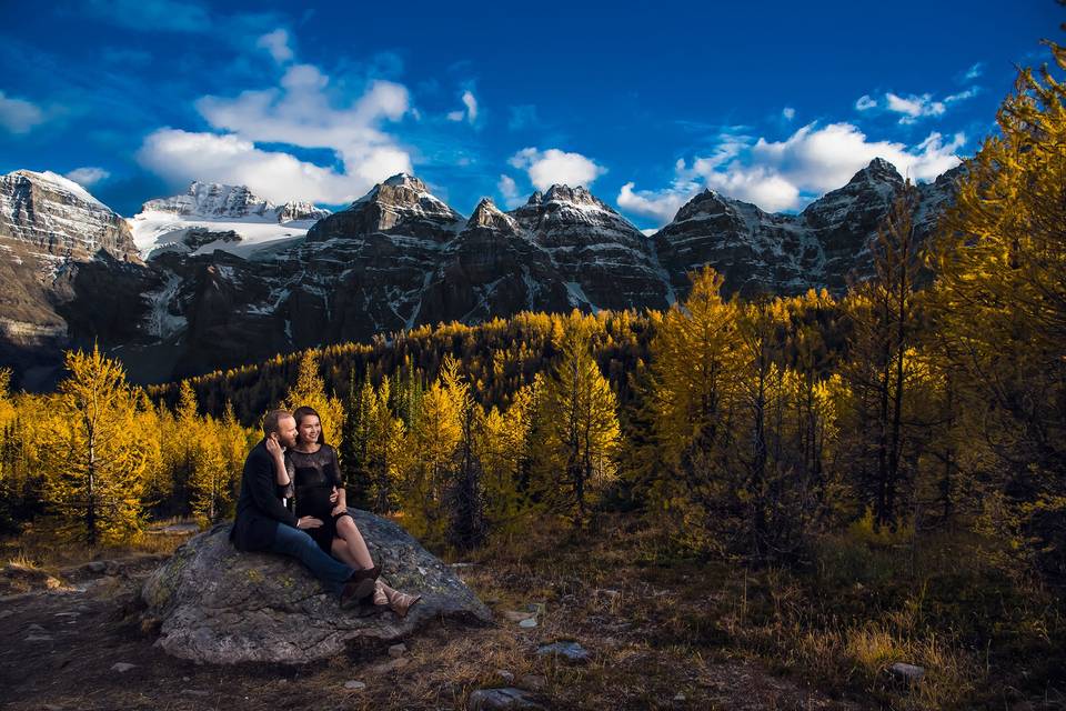 Banff Mountains Engagement - David & Sherry Photography