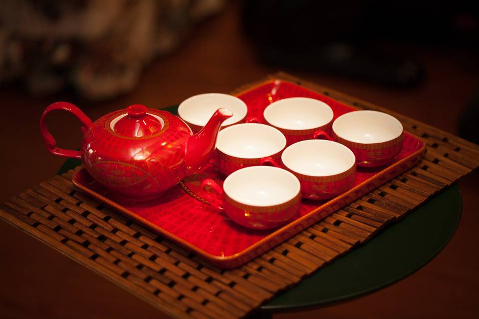 Chinese wedding tea set