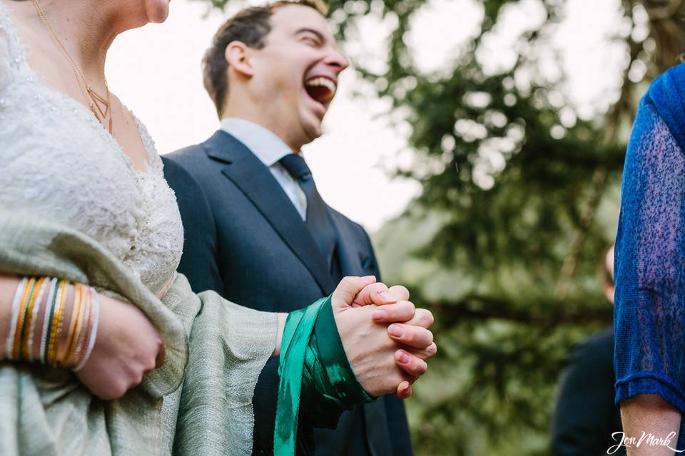 Handfasting & laughter