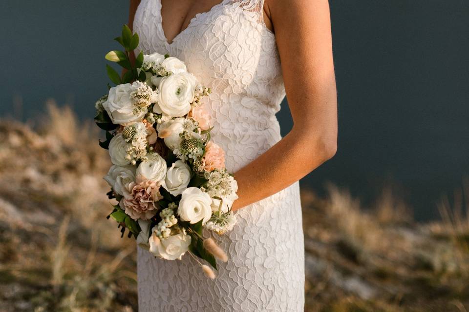 Posing with the arrangement