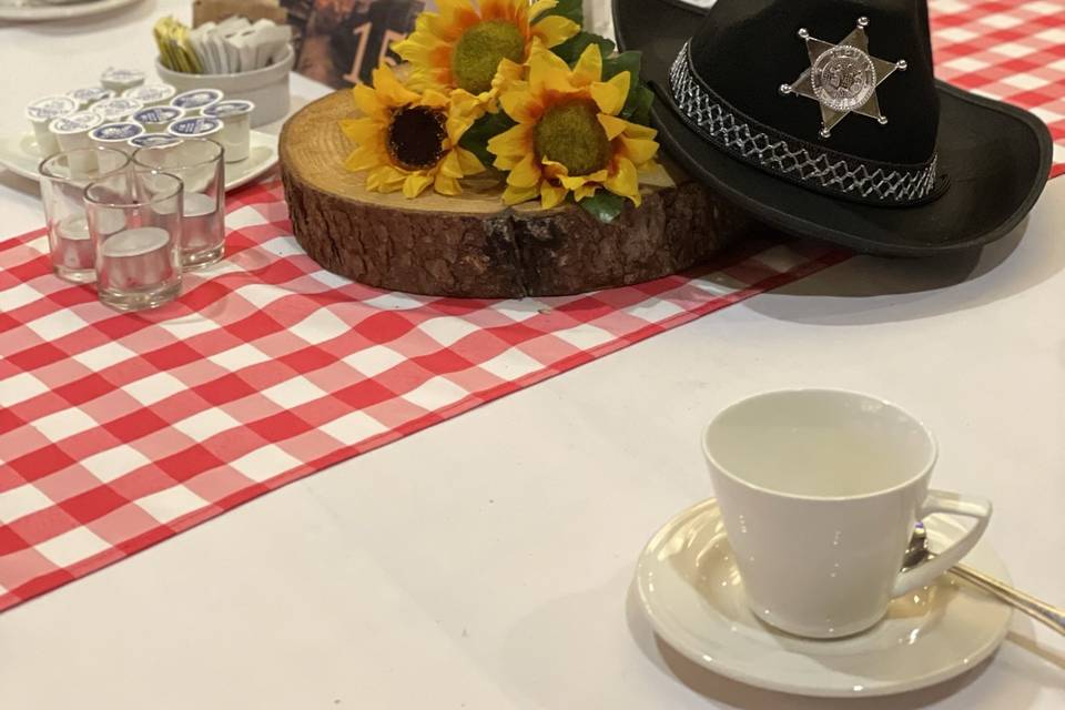 Rodeo themed reception