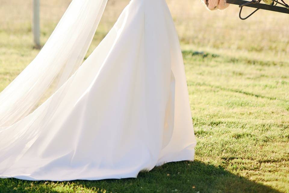 Bride with Clydesdales