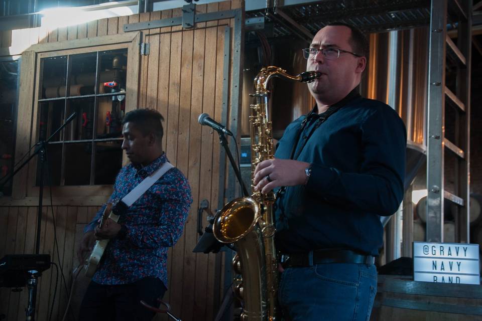 Wedding saxophone player