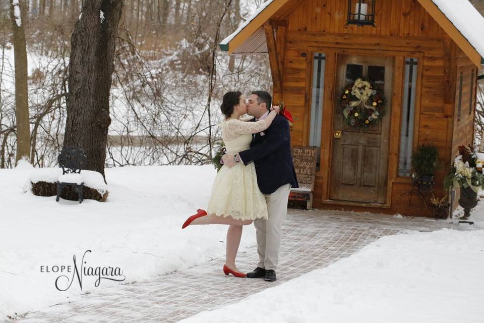 Elope Niagara's Little Log Wedding Chapel