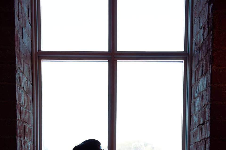 Full body silhouette at window - Krystal Jacques Photography