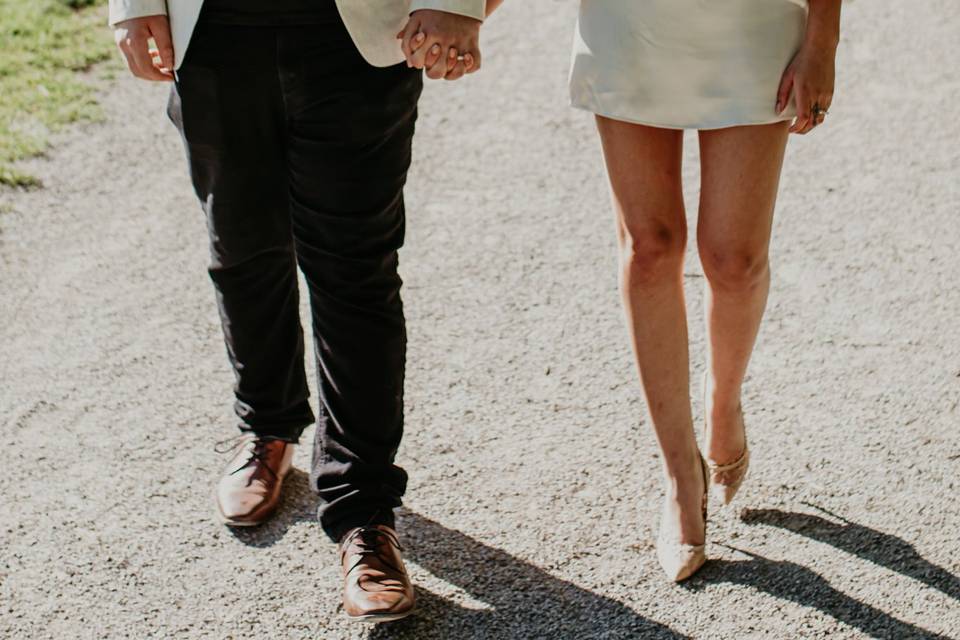 Walking hand-in-hand