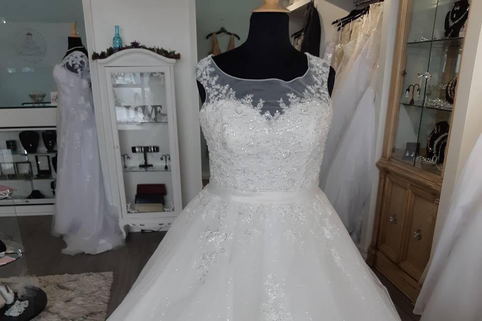 Princess gown with sparkle