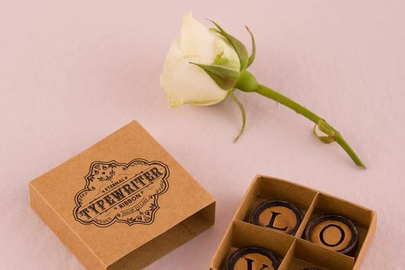 Love Vintage Typewriter Key Magnets With Gift Packaging
