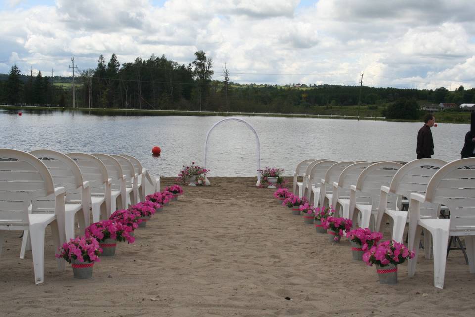 Beach ceremony location