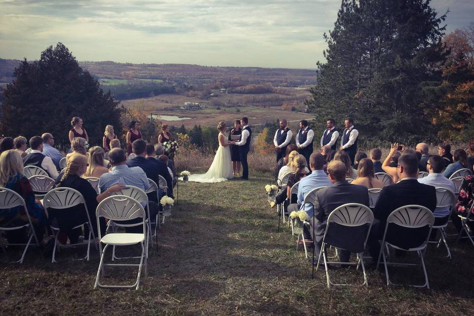 Top of hill ceremony location