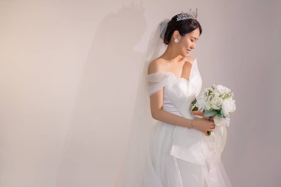 Organza Design Lace Gown