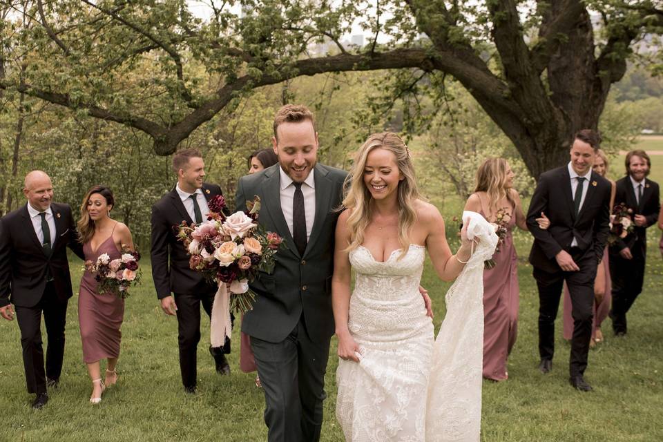 Bridal Party Pemberton wedding