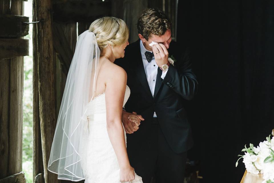 Groom Tears Up in Ceremony