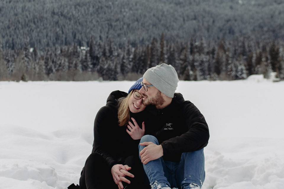 Winter engagement session